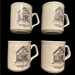 Lot Of 4 “ The Eaglesfield House” Vintage Coffee Cups